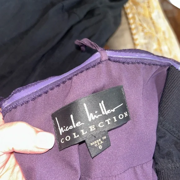 Elegant Purple Strapless Dress by Nicole Miller size 6 - Picture 8 of 8